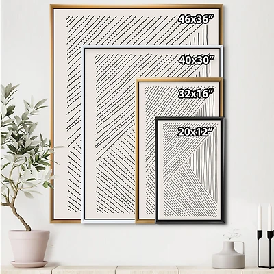 Toile « Minimal Geometrical Lines II »