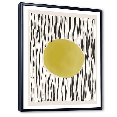 Minimal Geometric Lines and Circle IX  Canvas Wall Art Print