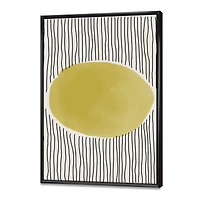 Minimal Geometric Lines and Circle IX  Canvas Wall Art Print