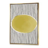Minimal Geometric Lines and Circle IX  Canvas Wall Art Print