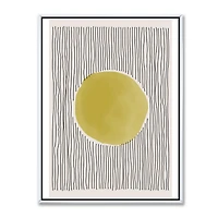 Minimal Geometric Lines and Circle IX  Canvas Wall Art Print