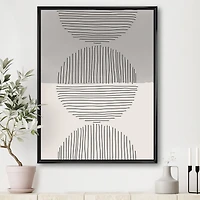 Minimal Geometric Lines and Circle IX  Wall Art