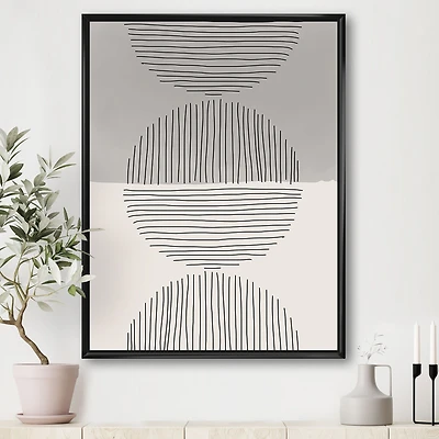 Toile « Minimal Geometric Lines and Circle IX »