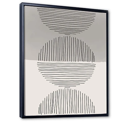 Minimal Geometric Lines and Circle IX  Wall Art