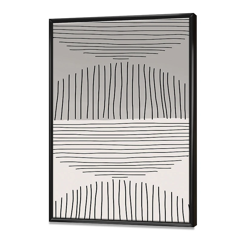 Minimal Geometric Lines and Circle IX  Wall Art