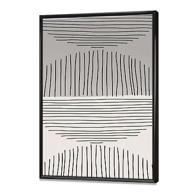 Minimal Geometric Lines and Circle IX  Wall Art