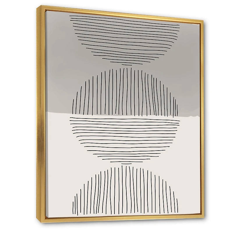 Minimal Geometric Lines and Circle IX  Wall Art