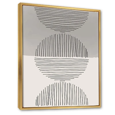 Minimal Geometric Lines and Circle IX  Wall Art