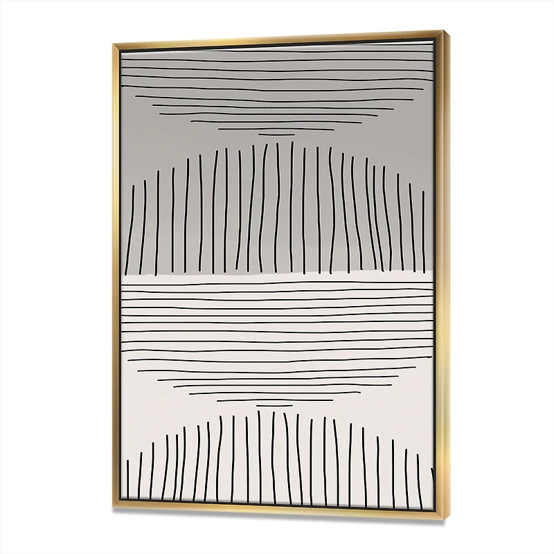Minimal Geometric Lines and Circle IX  Wall Art