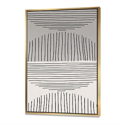 Minimal Geometric Lines and Circle IX  Wall Art