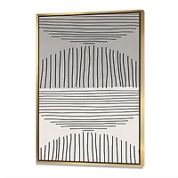 Minimal Geometric Lines and Circle IX  Wall Art