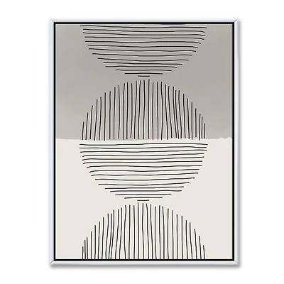 Minimal Geometric Lines and Circle IX  Wall Art