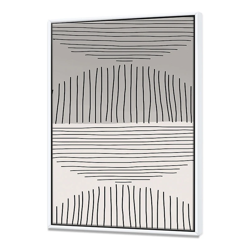 Minimal Geometric Lines and Circle IX  Wall Art