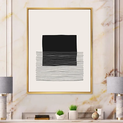 Minimal Geometric Lines and Squares VIII  Wall Art