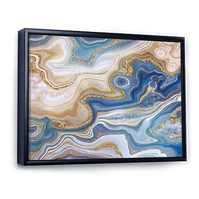 Toile « Ocean Blue Golden Jasper Agate II »