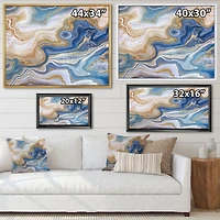 Ocean Blue Golden Jasper Agate II  Wall Art