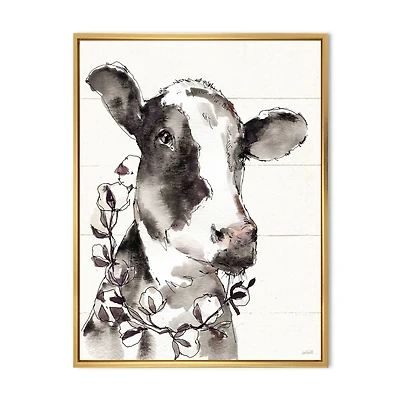 Cow Portrait Counrty Life Wall Art