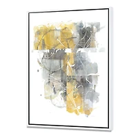 Moving and Out of Traffic II Yellow Grey Canvas Wall Art Print