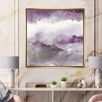 Midnight at the Lake III Amethyst and Grey  Wall Art