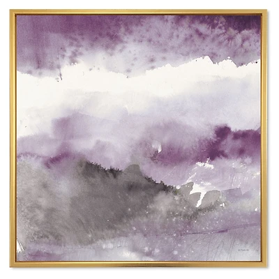 Midnight at the Lake III Amethyst and Grey  Wall Art