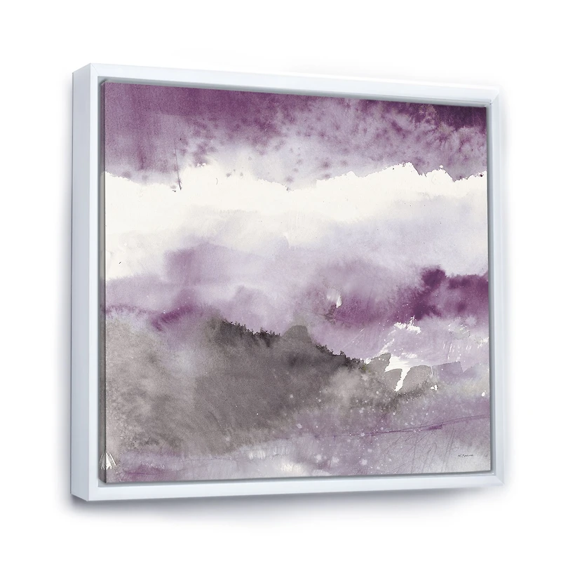 Midnight at the Lake III Amethyst and Grey  Wall Art
