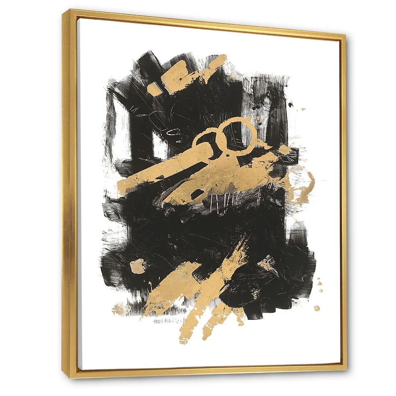 Gold and Black Drift I  Wall Art