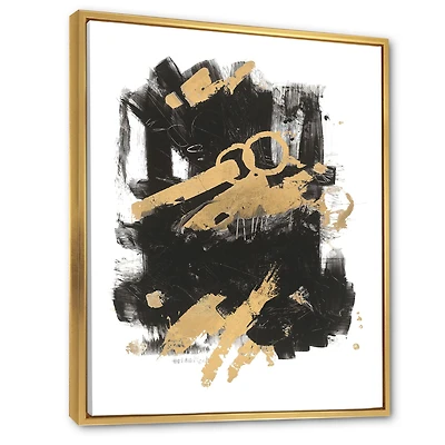 Gold and Black Drift I  Wall Art