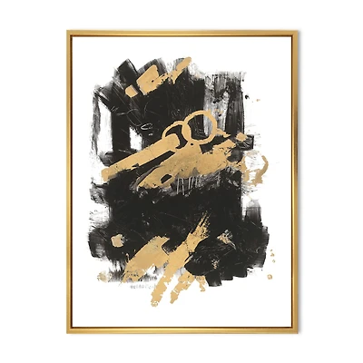Gold and Black Drift I  Wall Art