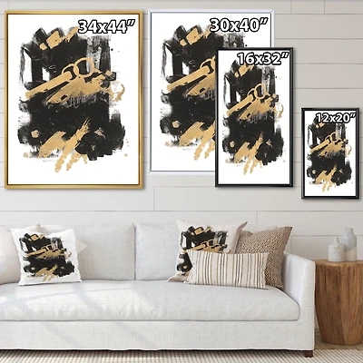 Gold and Black Drift I  Wall Art