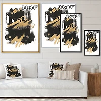 Gold and Black Drift I  Wall Art