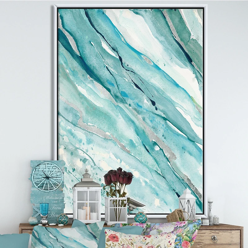 Toile « Silver Springs I Blue Green »