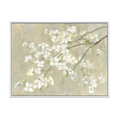Dogwood Spring Neutral  Canvas Wall Art Print