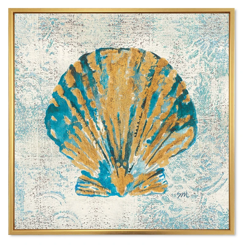 Coastal Pastel seashells I  Canvas