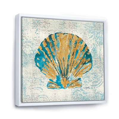 Coastal Pastel seashells I  Canvas