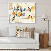 Multicolor Bird Meeting Wall Art