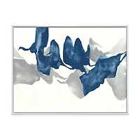 Gouache Sapphire on Gray  Canvas Wall Art