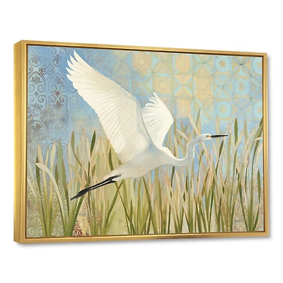 Snowy Egret Flight vII  Wall Art