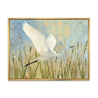 Snowy Egret Flight vII  Wall Art