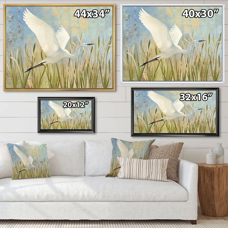 Snowy Egret Flight vII  Wall Art