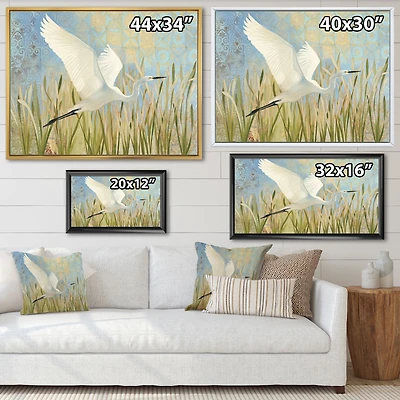 Toile « Snowy Egret Flight vII »