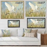 Snowy Egret Flight vII  Wall Art