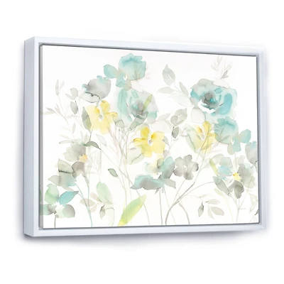 Aqua Rose Natural Element  Canvas Wall Art
