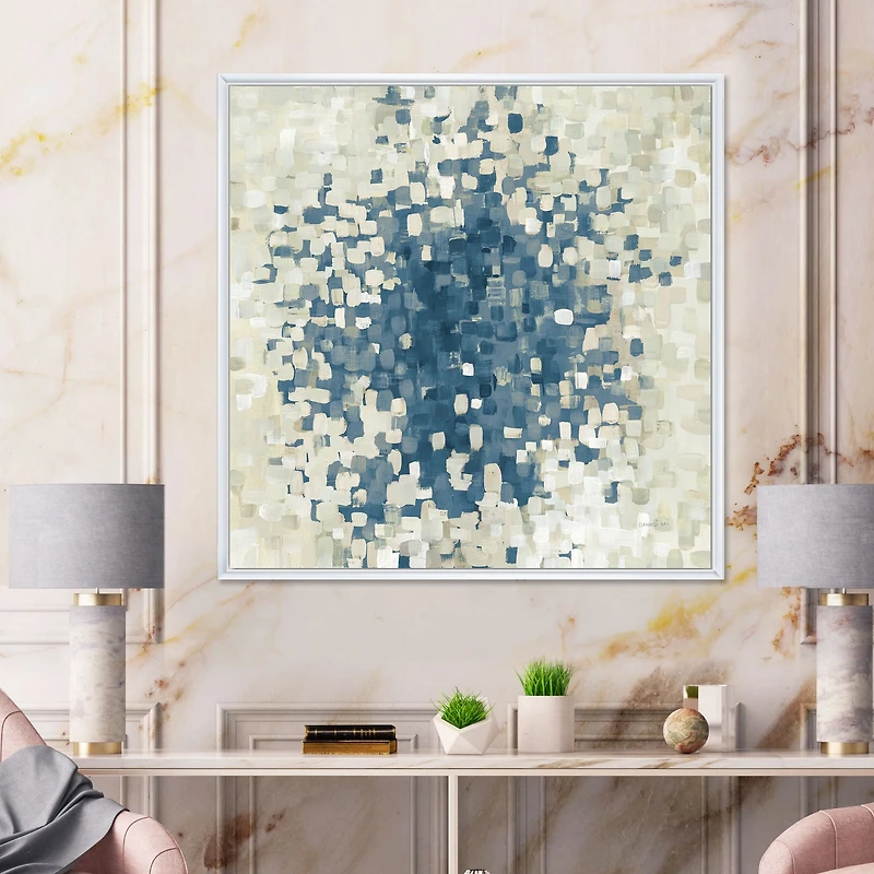 Geometric Blue Spots Wall Art