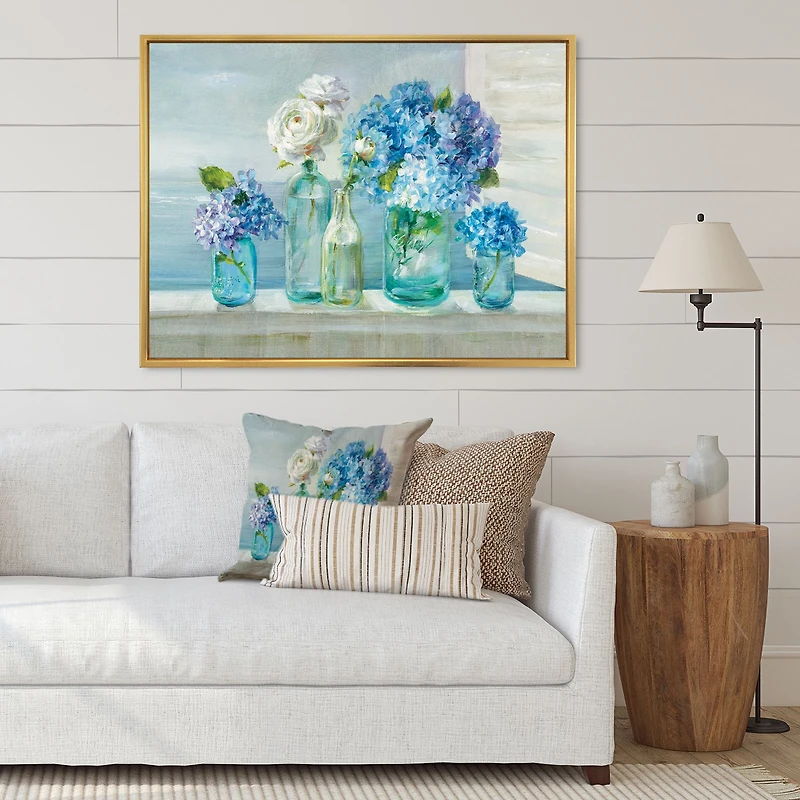 Coastl Flowers Bouquets  Canvas Art