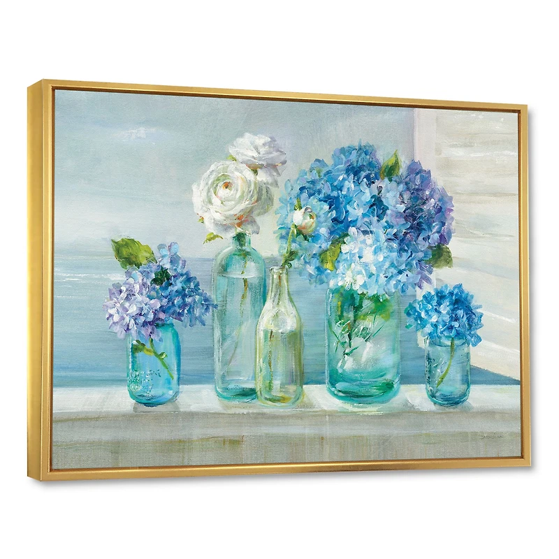 Coastl Flowers Bouquets  Canvas Art