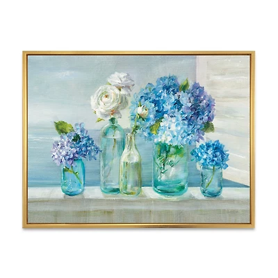 Coastl Flowers Bouquets  Canvas Art