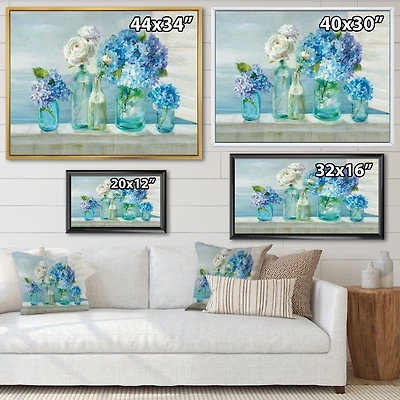 Coastl Flowers Bouquets  Canvas Art