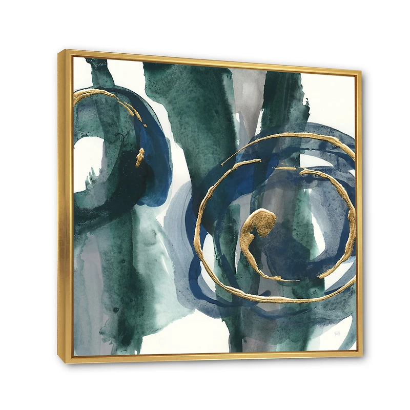 Indigo and Gold III Canvas Wall Art Print