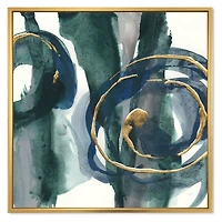 Indigo and Gold III Canvas Wall Art Print