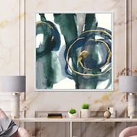 Indigo and Gold III Canvas Wall Art Print